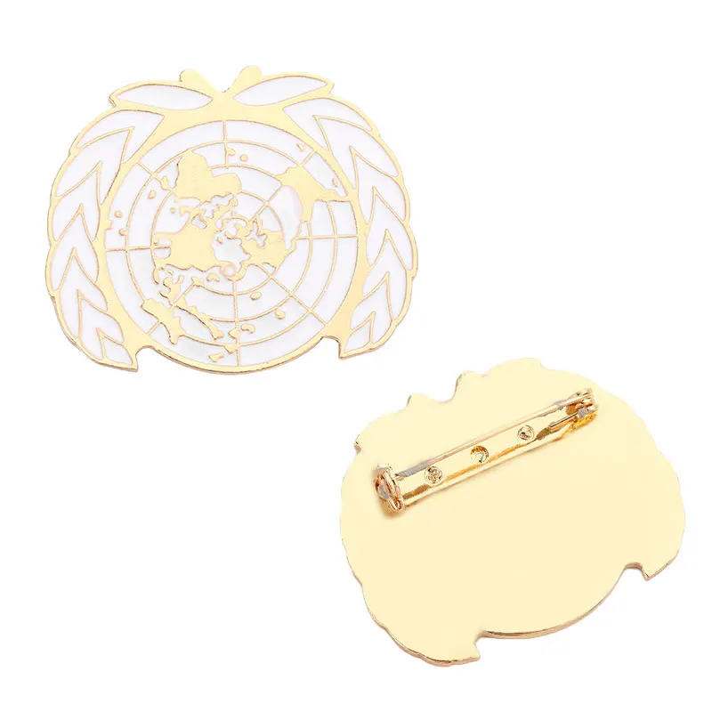 

Enamel Lapel Pins Brooches Earth Shaped Pins Earth Village Ear of Wheat Commemoration Badge Backpack Clothing Accessories