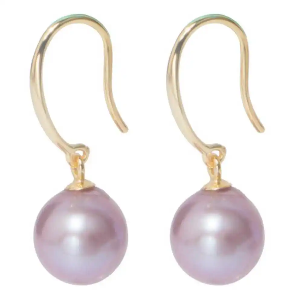 

Highlights 16MM Purple Shell Pearl Earrings 18K New Year Women FOOL'S DAY Diy Jewelry Beautiful Freshwater Party Thanksgiving