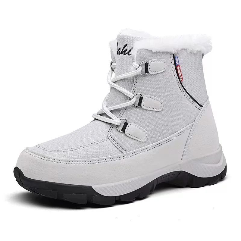 2022 New Winter Cotton Thickened Long Hair Plus Warm Snow Boots Cold-Resistant High-top Large-size Shoes For Women Girls