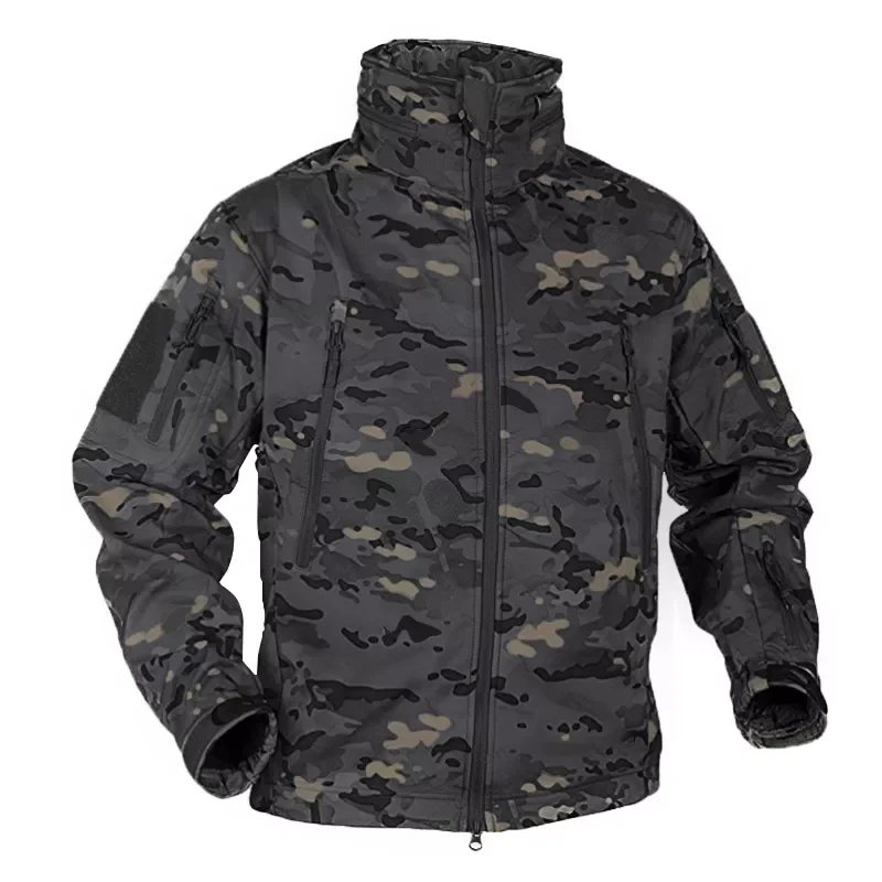 

NEW IN Military Fleece Jacket Men Soft shell Tactical Waterproof Camouflage Coat Airsoft Clothing Multicam Windbreakers