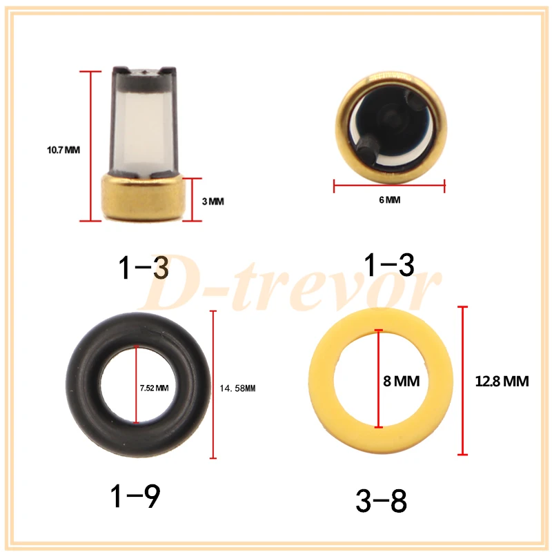 Набор для ремонта топливного инжектора 1000 шт. фильтры кольца прокладки BMW Ford Dodge