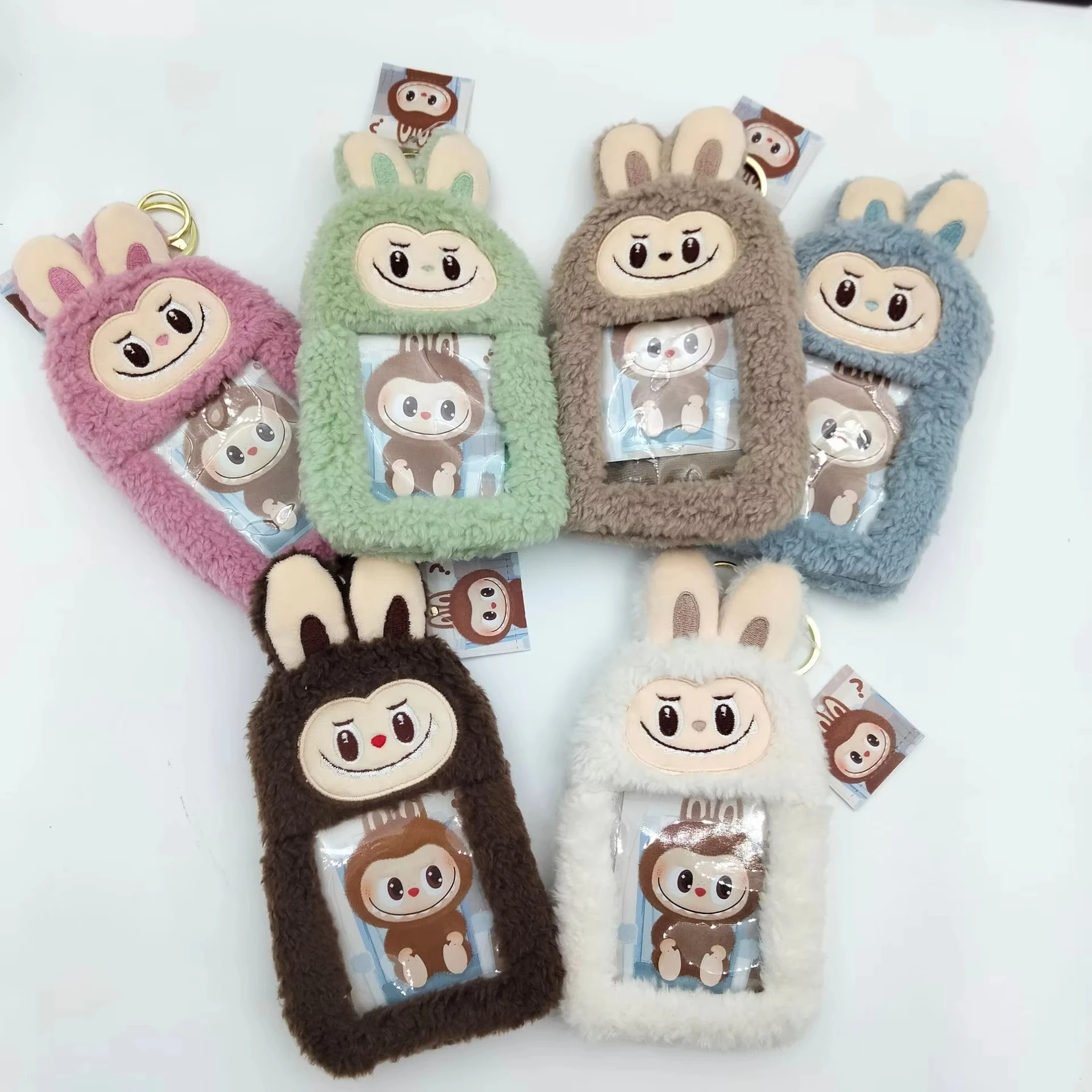 Kawaii Labubu студенческий чехол для кампуса идентификатор документов автобус