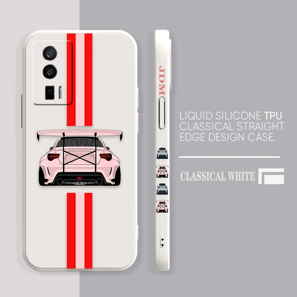 Case For Redmi K60E K60 K50 K40S K40 K30 K20 12C 10C 9A 9 8 10X 10A 10 Pro 4G 5G Gaming Case Fundas Shell Pink Silver Sports Car