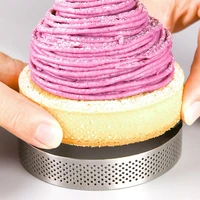 5 10cm round mousse tart ring mold diy stainless steel circle kitchen cakes dessert pastry cookies pie baking decoration tools