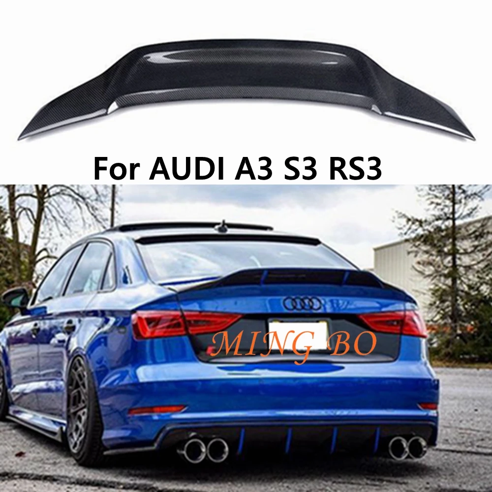 

For AUDI A3 S3 RS3 8V Limousine Sedan R Style Carbon Fiber Rear Spoiler Trunk Wing 2013-2020 Forged carbon