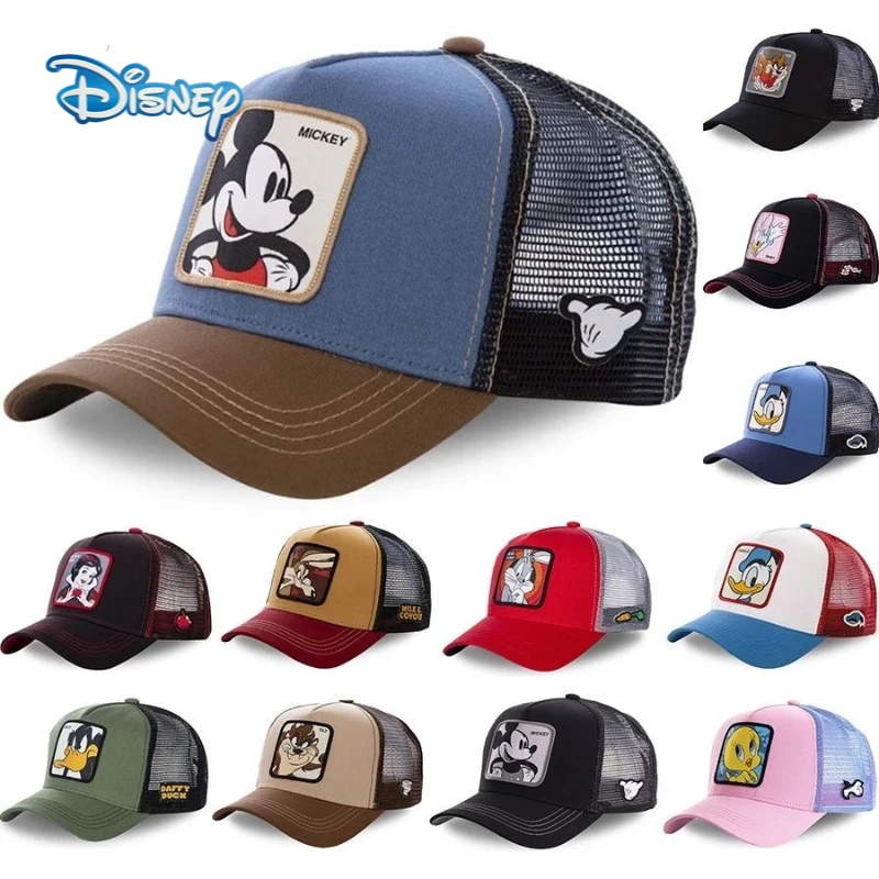 

Бейсболка бренда Disney, летняя кепка от солнца с мультяшным принтом, высокого качества, сетчатая, для улицы, для верховой езды, Спортивная Солн...