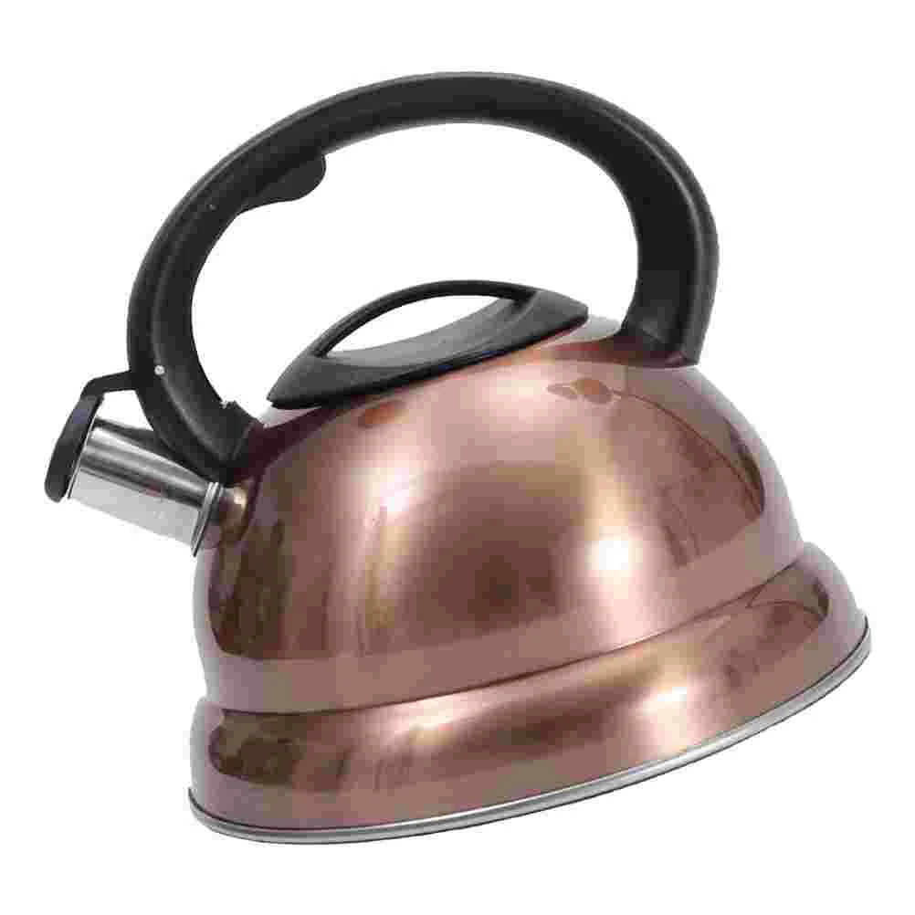 

3L Stainless Steel Whistling Tea Kettle Flat Bottom Kettle Stovetop Tea Kettle Whistling Teapot for ALL Stovetops Gas Electric