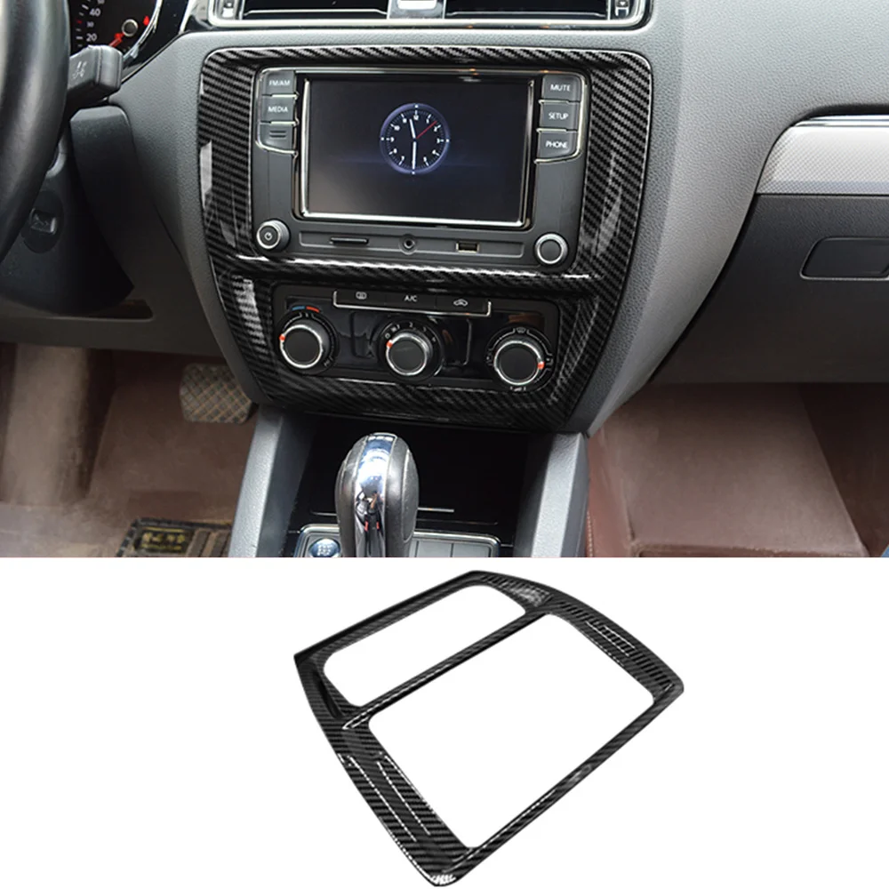 

For Volkswagen JETTA 2011- 2018 Navigation Panel Frame Dashboard Cover Sticker trim Car Styling Left Hand Drive