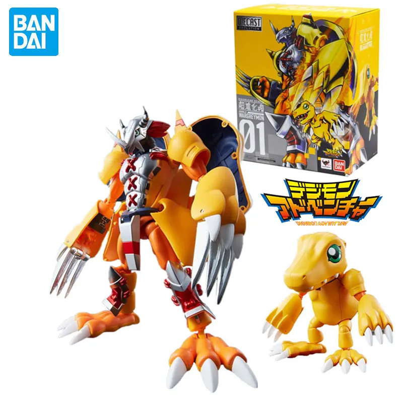 

Original Bandai Digimon Adventure Agumon & BattleGreymon Model kit Toy Action Anime Figures Collectibles Dolls Toys chidren Gift
