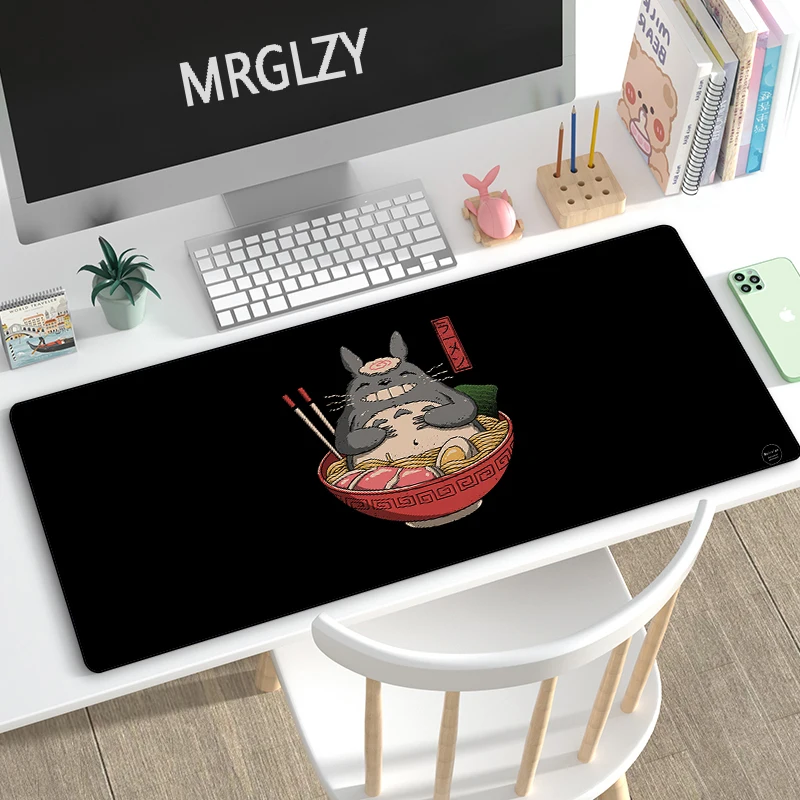 

Ukiyo-e Waves Food Black Mouse Pad AnimeTotoro Mouse Gamer Barato Multi-size XXL Large Keyboard MouseMat 3MM Mousepad for Laptop