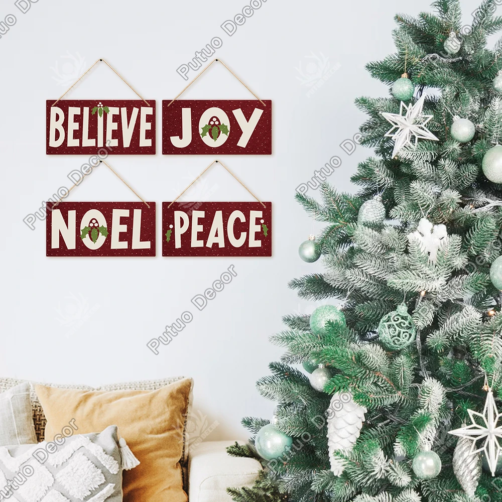 Декоративный деревянный знак Putuo Счастливого Рождества подарок для матери
