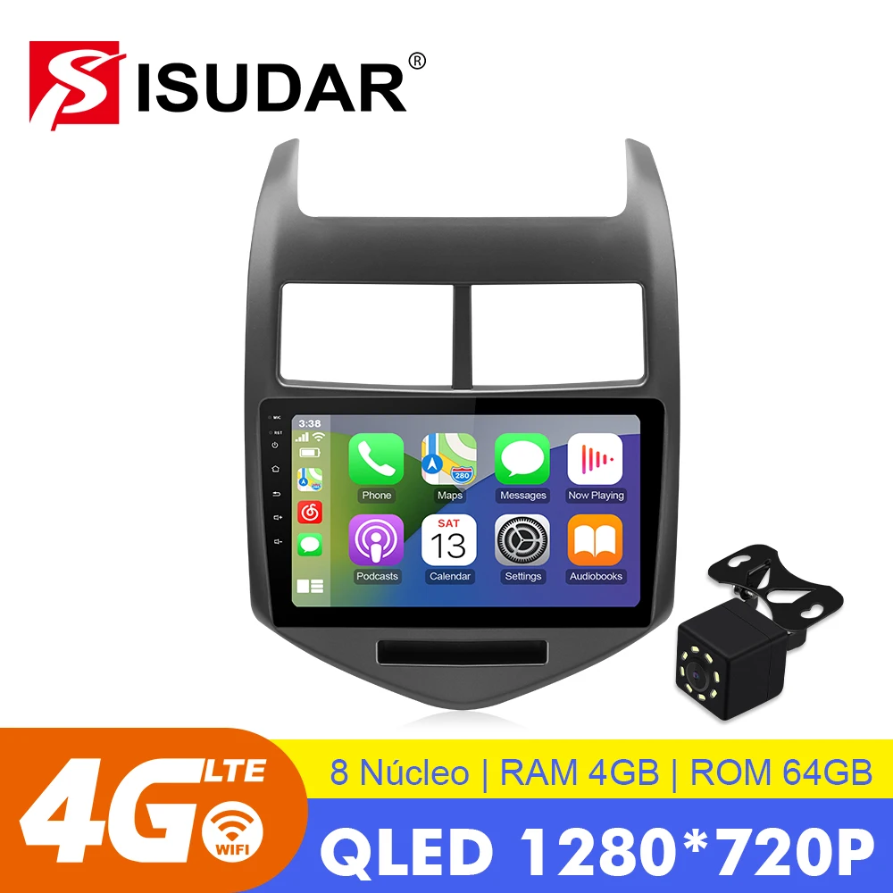 

Автомагнитола ISUDAR, 9 дюймов, Android 10, для Chevrolet Sonic Aveo 2011-2016, GPS-навигация, мультимедиа, DSP 4G 8 ядер, QLED, No 2din