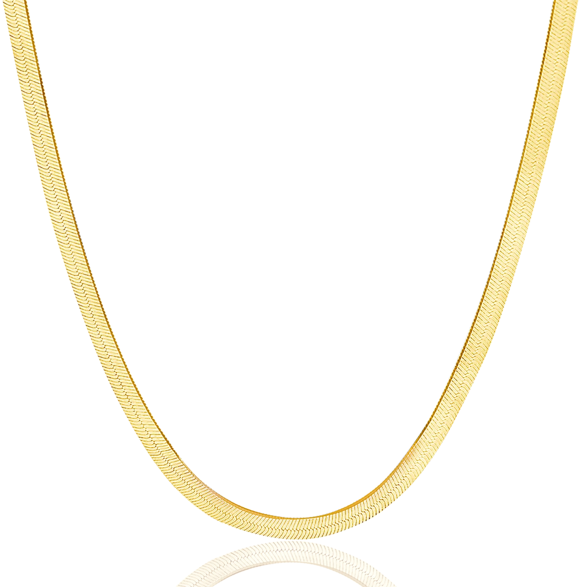 3MM Wide Gold Plated Brass Herringbone Chain Necklace 2022 New Fashion Good Quality Extension Copper Simple Chic Jewelry Gift