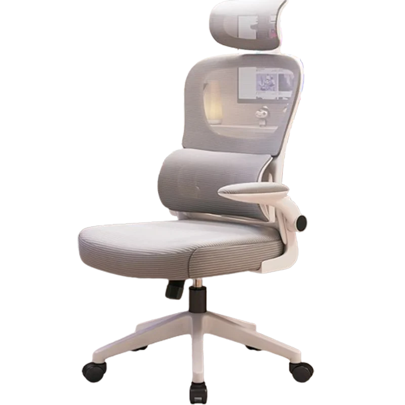 Офисное кресло для учебы эргономичное удобное компьютерное серого цвета офисная