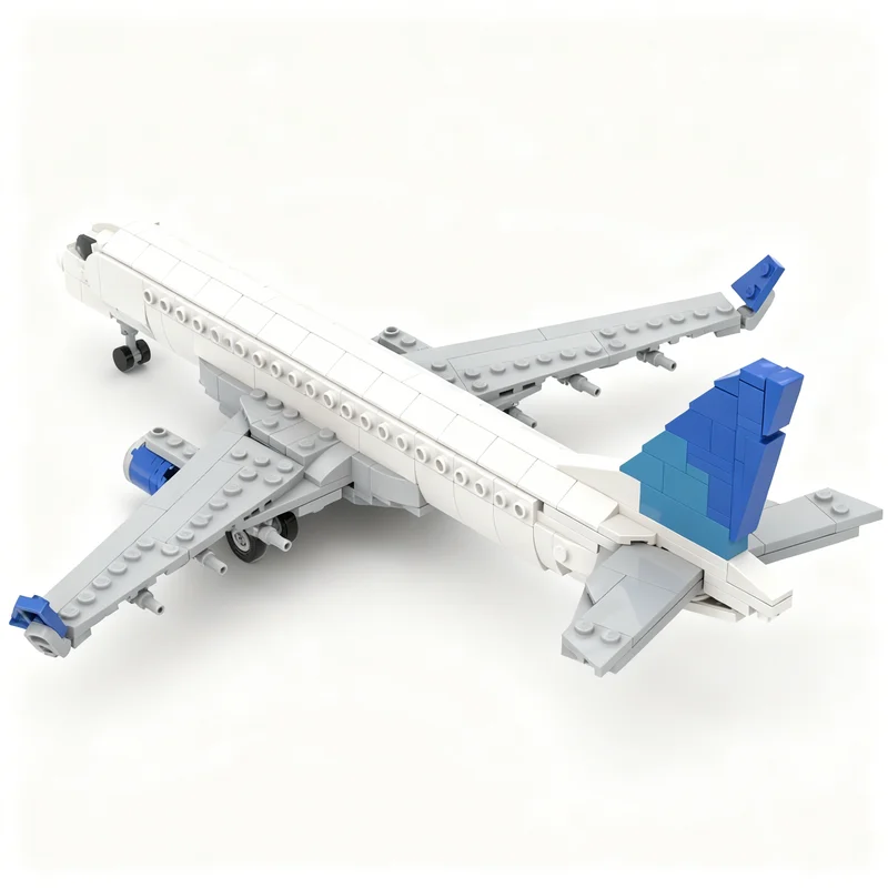 Фото 450 деталей MOC Промо-набор Авиакомпания Embraer E175-E1 - модель в ливрее United Express, строительные блоки, архитектурный конструктор, рождественский подарок №1