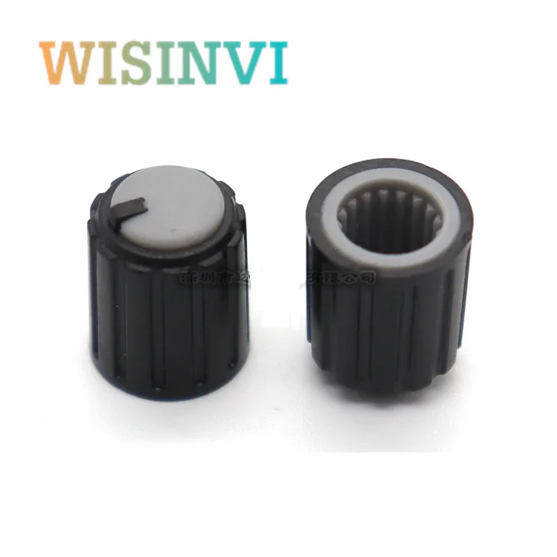 

100 шт. пластиковая маленькая ручка потенциометр аудио оборудование Ручка диаметр 10 мм высота 12 мм Цветочная ось внутренняя апертура 6 мм