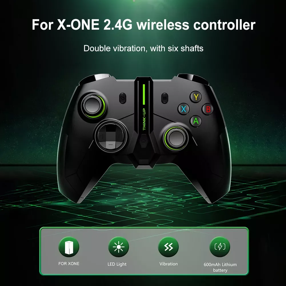 

NEW2023 2.4G Game Controller Gamepad Wireless Joystick Dual Vibration Controller for Xbox One S/X for PC Windows 10 Tablet Smart