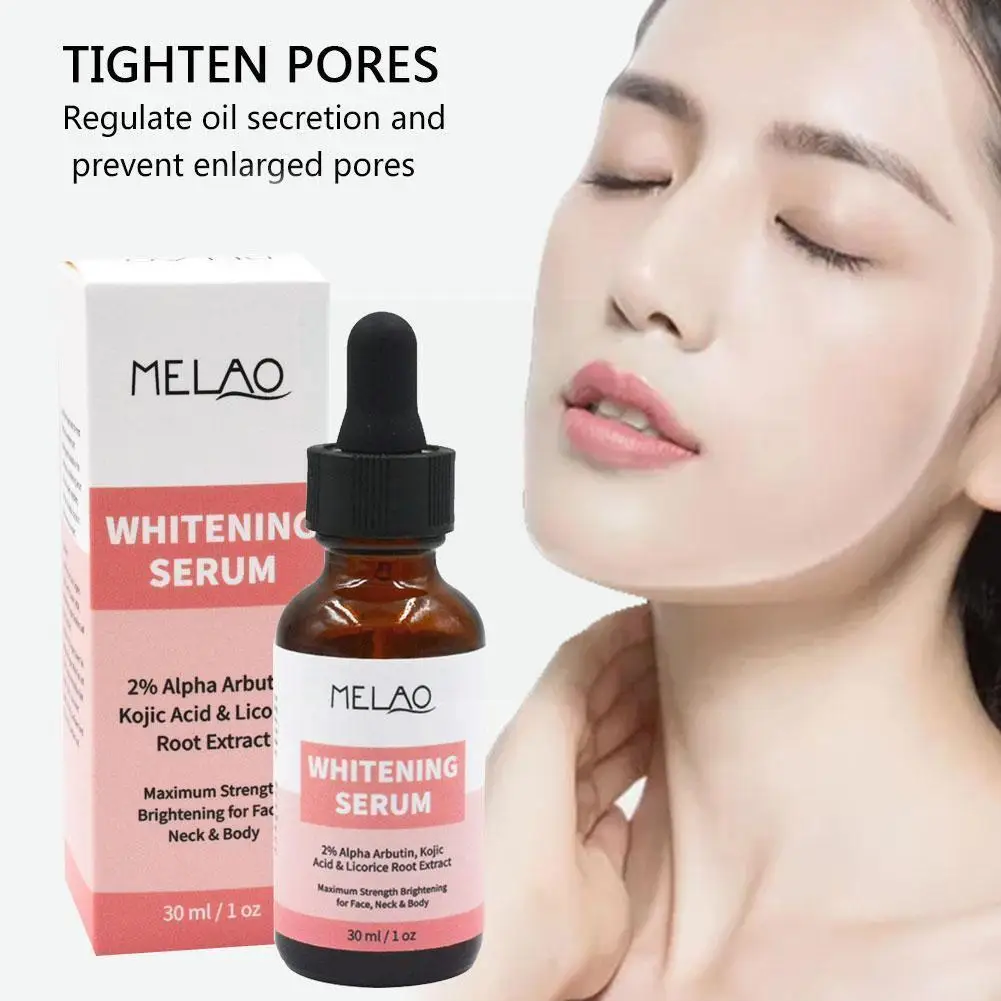 

Melao Skin Whitening Serum 2% Arbutin Acid Lightening Serum Moisturizing Whitening Essence Kojic Brightening I5v4
