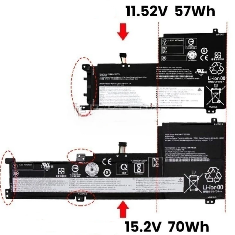 L19L3PF2 L19D3PF3 L19C3PF4 L19C3PF5 L19M3PF6 Аккумулятор для Lenovo Xiaoxin Air 15 15IAL7 S550-15 15ARE05 15IIL05 15ALC05 15ITL05