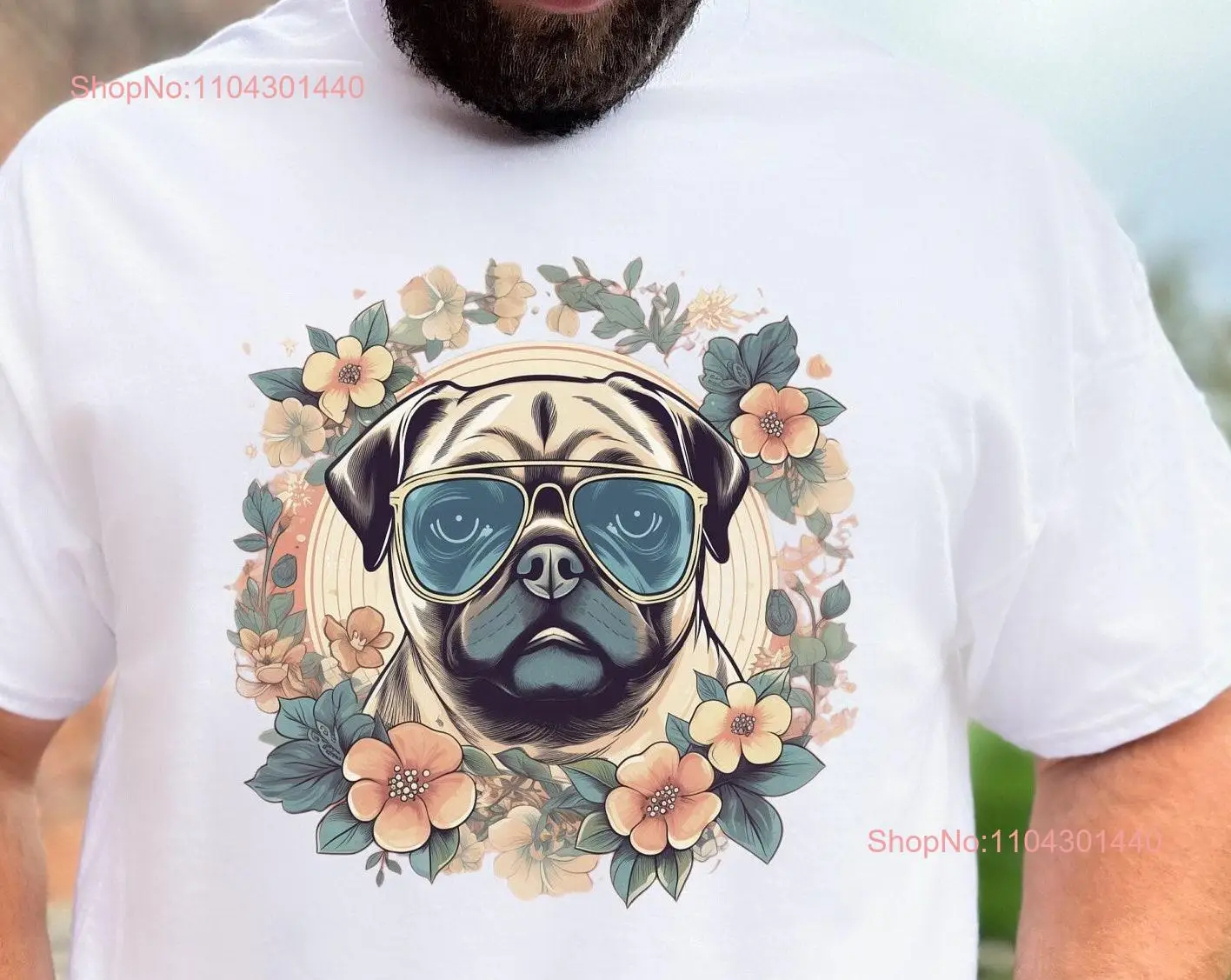 Винтажная футболка для мопса подарок владельца собаки ретро-любитель домашних