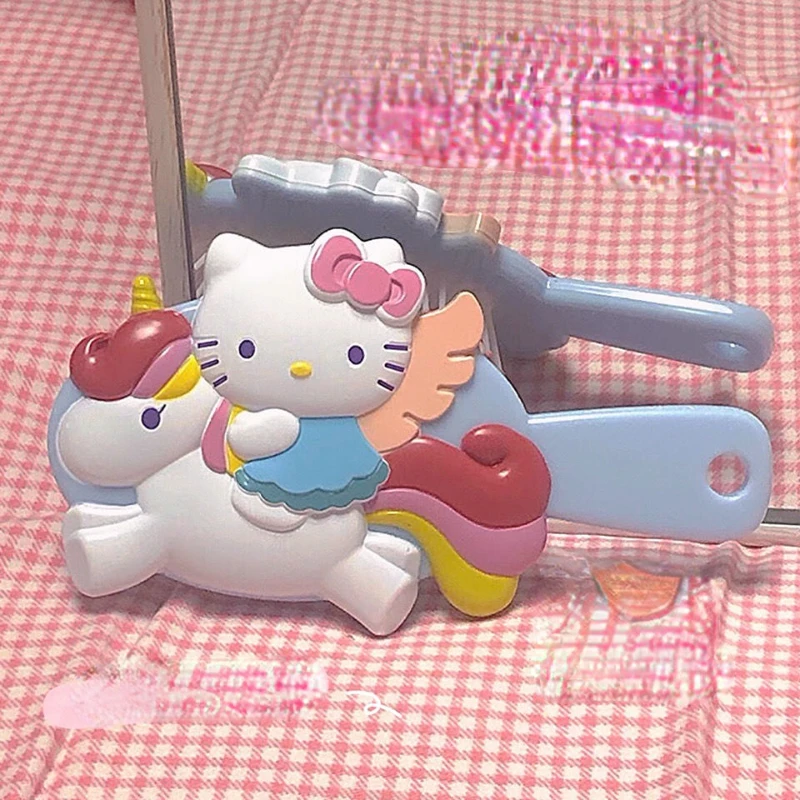 

Sanrio Kitty Cat Cute Cartoon Small Comb Children's Comb Stereo Scalp Massage Hair Comb Gift Anime