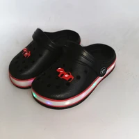 kids boys neon led lights summer mules sandals cartoon garden clogs slipper shoes for boy baby size eu25 26 27 28 29 30 31 32 33