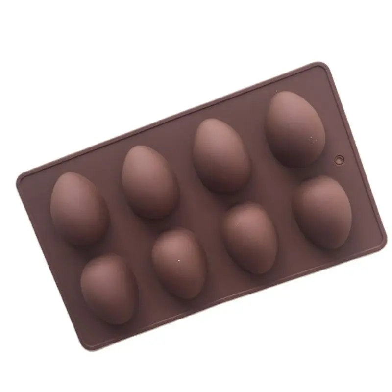 

8 Easter Egg Shape Cake Decoration Soap Mold Silicone Mould Jelly Mousse For Kitchen Bakeware Molde De Chocolate Mold E902