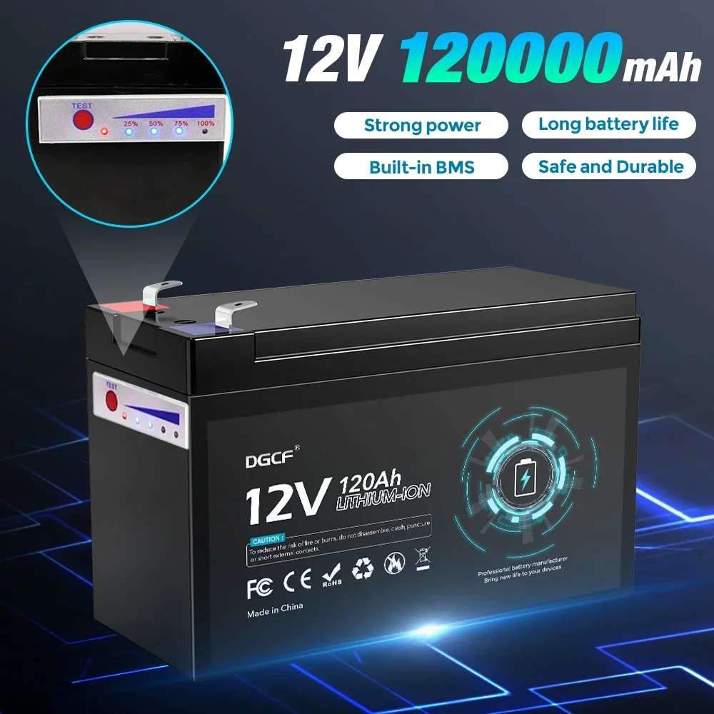 

12 В 18650 Ач 12,6 литиевый аккумулятор встроенный ток 30A BMS для распылителей, аккумулятор для электромобиля с зарядным устройством в 3 А