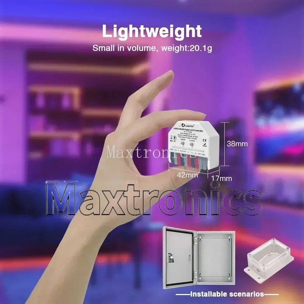 Фото Контроллер светодиодов GL-RC-002WL ESP32 Mini WLED 309WL/GL-C-310WL с динамическими музыкальными режимами для светодиодных лент WS2813, WS2815, WS2811, WS2812, SK6812 №2