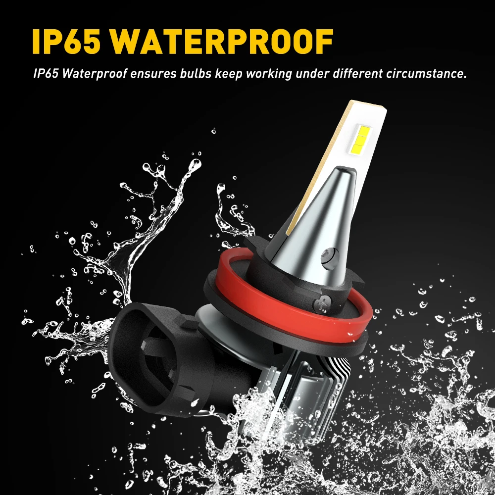 AUXITO H8 H9 H11 LED Canbus Fog Lights Bulb 880 881 H27 PSX24W PSX26W 9006 H10 5202 No Error DRL Car Daytime Running Lamp