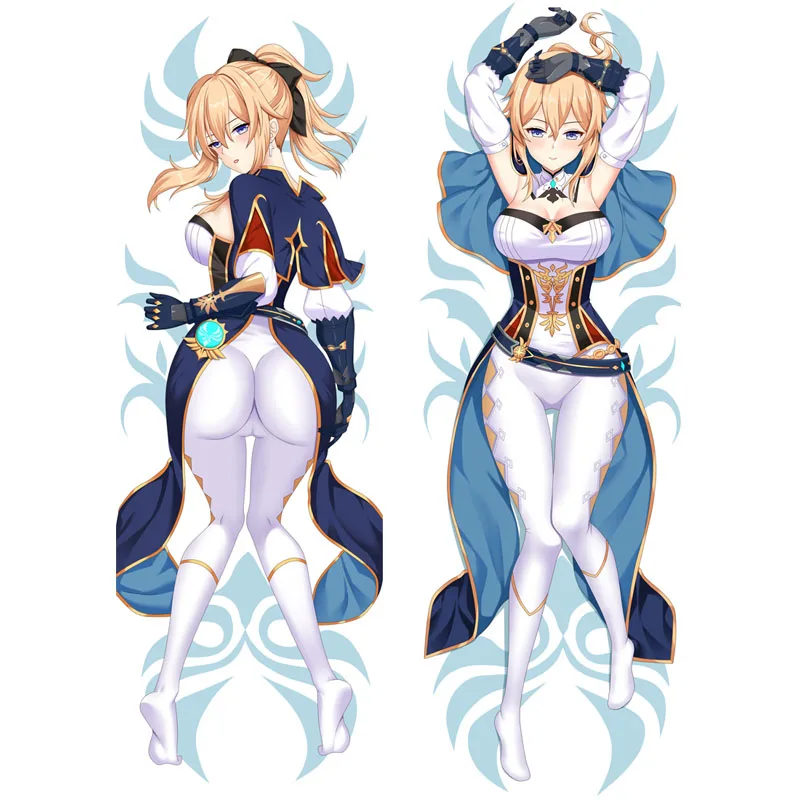 

New Anime Game Genshin Impact Jean Sexy Bedding Cosplay Dakimakura Otaku Female Body Huggable Pillow Cover DIY Custom Pillowcase