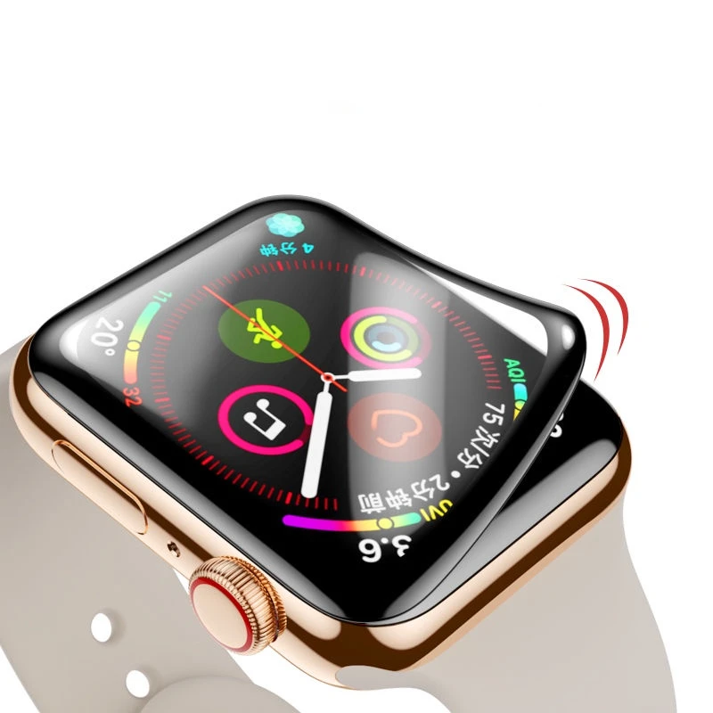 Мягкая защита экрана для Apple Watch series 7 6 5 4 3 se T500 45 мм 41 44 40 42 38 9D HD (не закаленная)