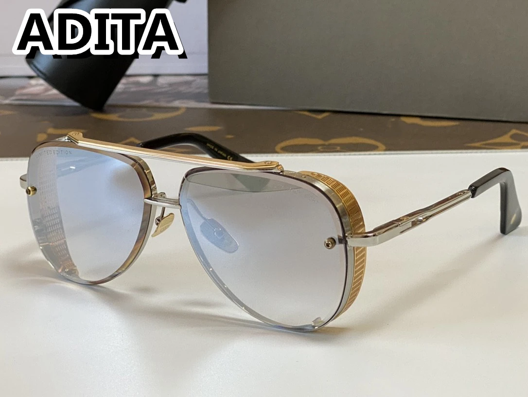 A DITA MACH EIGHT LIMITED EDITION 62-12 Top High Quality Sunglasses for Men Titanium Style Fashion Design Sunglasses for Women