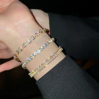 yamega fashion gold bling bling zircon crystal bracelets for women luxury korean designer bracelets bangles girls jewelry gifts