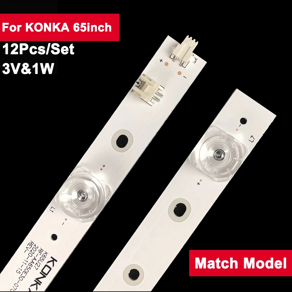 

3V Led Backlight Bar Tv For KONKA 65inch RF-AA650E30 LED65G9200U 12Pcs/Set Repair Spare Parts LED65R6000U LED65R810 LED65G500