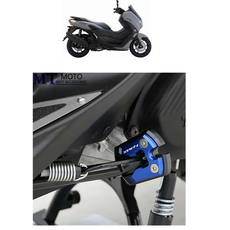 para YAMAHA NMAX 155 N-MAX 125 2015-2018 akcesoria do skuterów podpórka boczna przedłużenie stojaka powiększalnik Pad