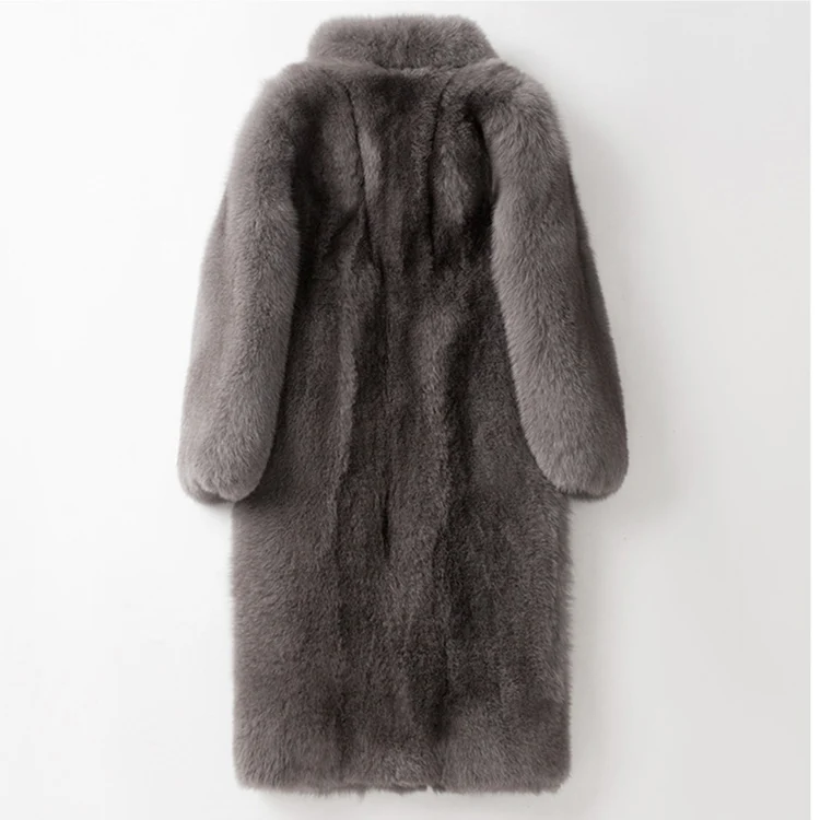 Мужское зимнее пальто из искусственного меха 2022 утолщенные пушистые длинные