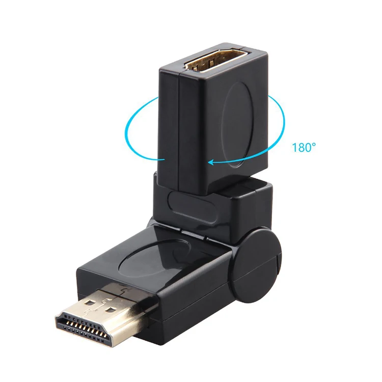 Фото Переходник HDMI «штырь-гнездо» с поворотом на 360 градусов, Регулируемый переходник HDMI-совместимый, удлинитель для ПК 4K 3D L19 №1