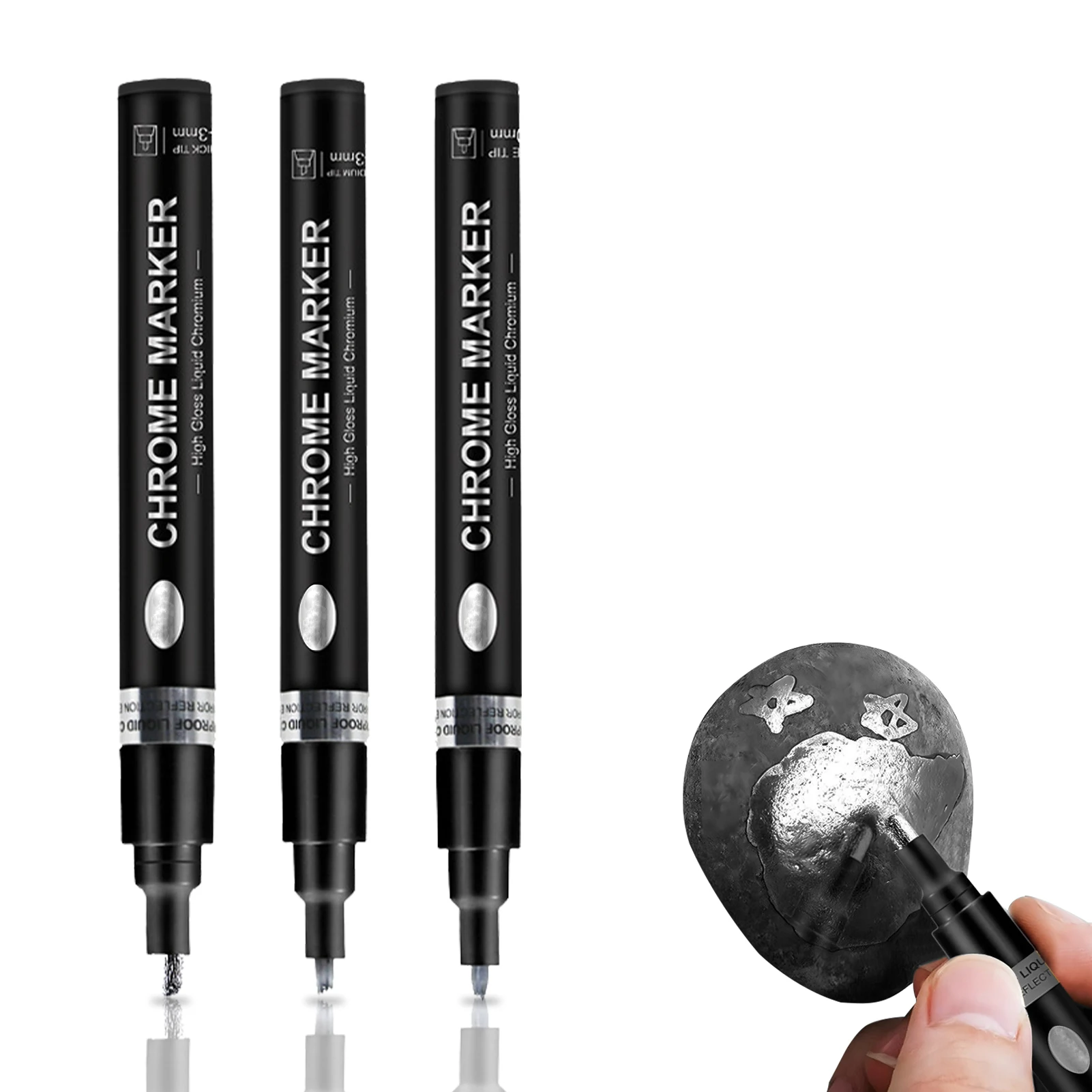 

Художественные жидкие медные хромированные маркеры DIY маркер для ремесла Хромированная ручка Светоотражающие глянцевые зеркальные маркер...