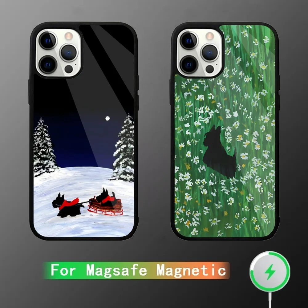 Cute Cairn Terrier Puppies Dog Phone Case For iPhone 16 15 14 13 12 11 Plus Pro Max Mini Magsafe Magnetic Wireless Charging