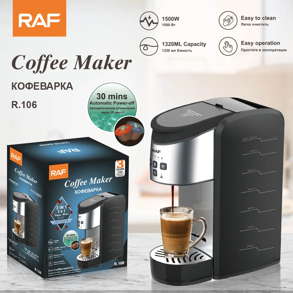 

1500W Household Coffee Maker Coffee Machine Multiple Capsule Espresso Cafetera Pod Coffee Maker Dolce Italian Semi-automatic