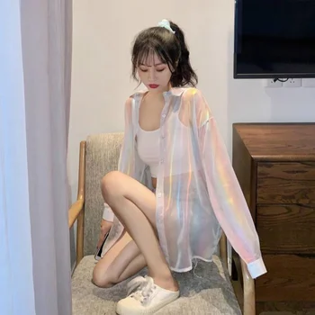 Glitter Aesthetic Korean Loose Shirt 5