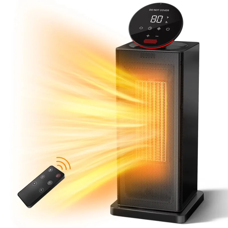 

ALROCKET Space Heater for Indoor Use, 1500W Fast Electric Ceramic Tower Heaters with Thermostat, 4 Modes, 24H Timer,