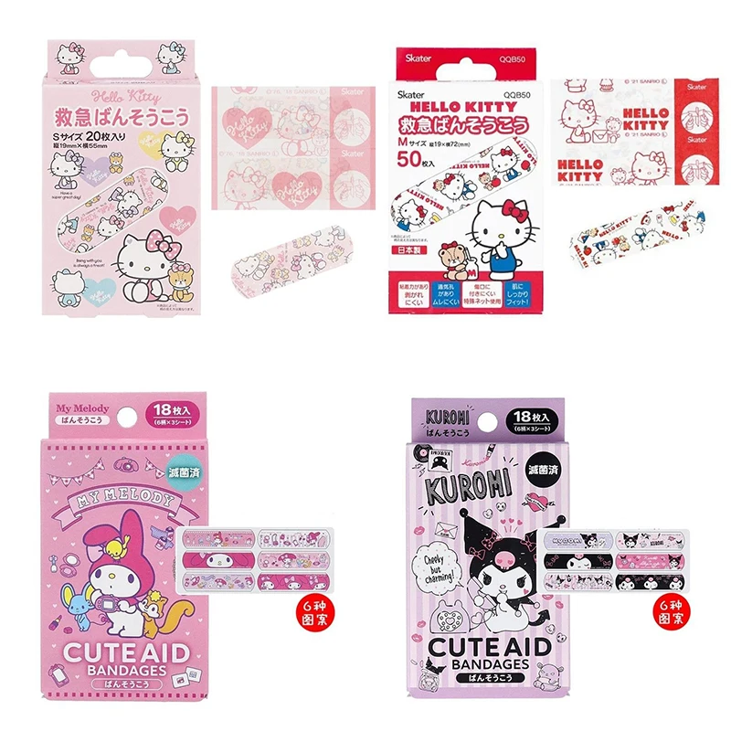 

Cartoon Band-Aid Breathable Kawaii Hello Kitty Kuromi My Melody Cute Mini Bandage Hemostasis Breathable Animation Home Emergency