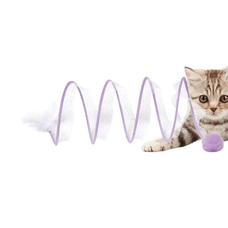 

Cat Tunnels For Indoor Cats S Type Cat Tunnel Tube Pet Collapsible Toy Cat Tunnel Spring Toy Cat Tunnel Maze Cat Tunnel Spring