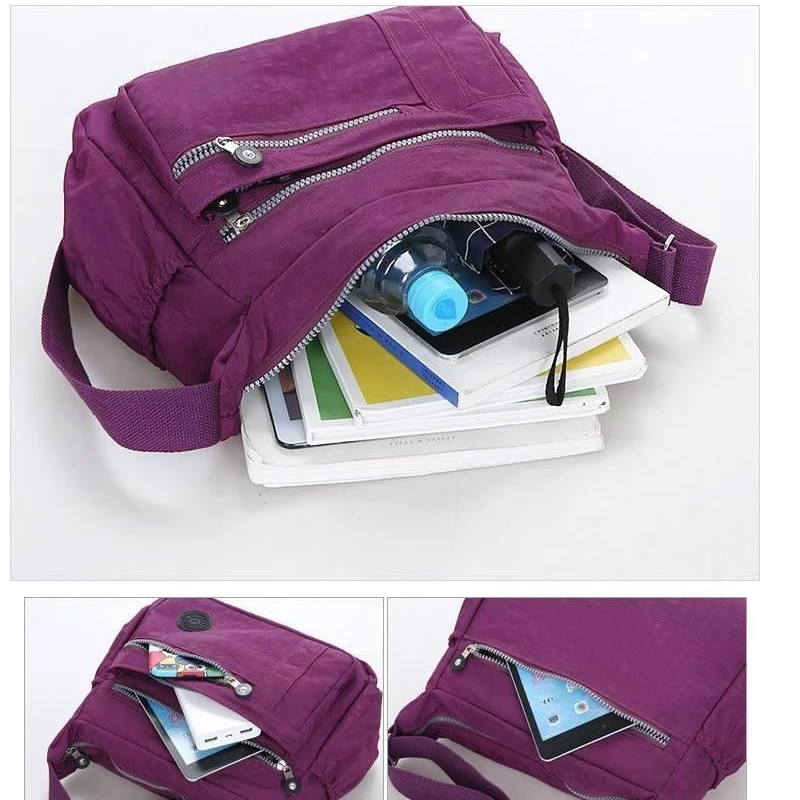 2023 New  Canvas Shoulder Bag and Versatile Oxford Multi-layer Middle-aged and Elderly Female Satchel Bag Messenger Bag