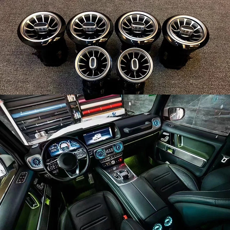 

Освещение автомобиля, для Benz G-Class W464 2019-2022, светящаяся турбина G63 G55, Модифицированная внутренняя розетка кондиционера