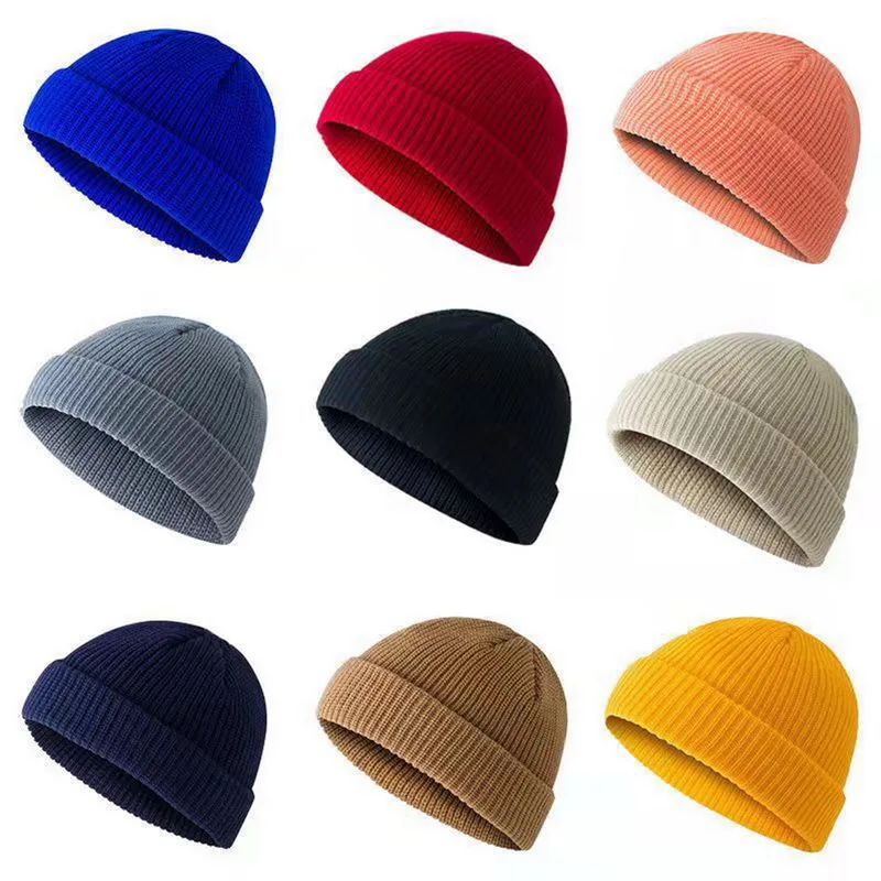 2022 Winter Warm Beanies Casual Short Thread Hip Hop Hat Adult Men Female Wool Knitted Skull Cap Elastic Unisex Brimless Cap 2 2022 Winter Warm Beanies Casual Short Thread Hip Hop Hat Adult Men Female Wool Knitted Skull Cap Elastic Unisex Brimless Cap 2