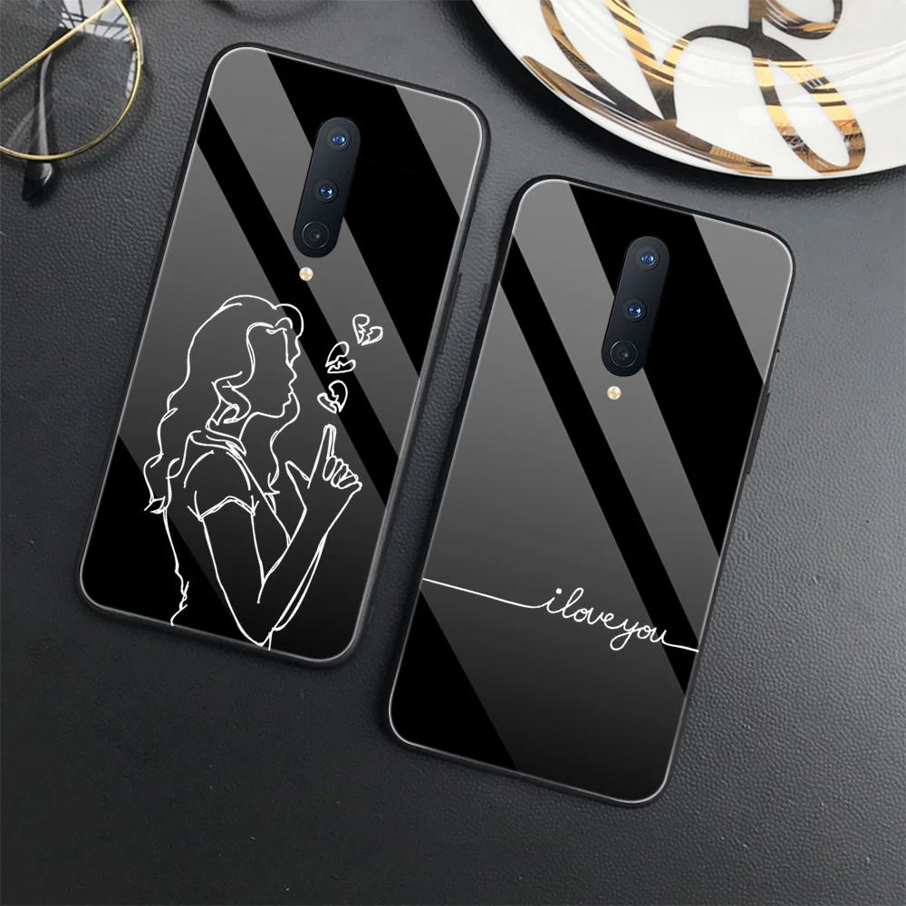 Heart Queen Case For Oneplus 9 Pro 10 8 8T 7T 7 6T 6 Pro 9R 9RT 5G Tempered Glass Cover For One Plus Nord N10 N100 2 5G Fundas