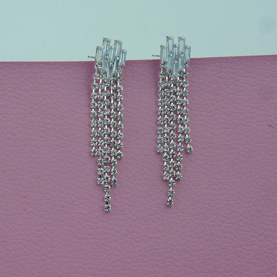 Роскошные женские серьги со стразами новые блестящие ювелирные изделия для